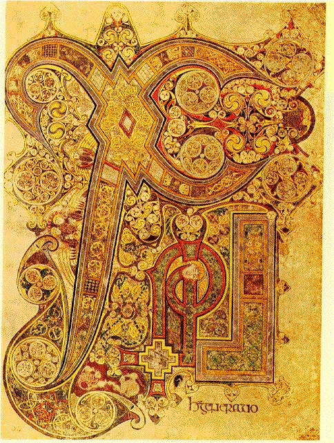 Libro di Kells, pagina del X Rho